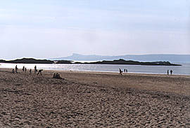 View across to where Hamish burns his boat