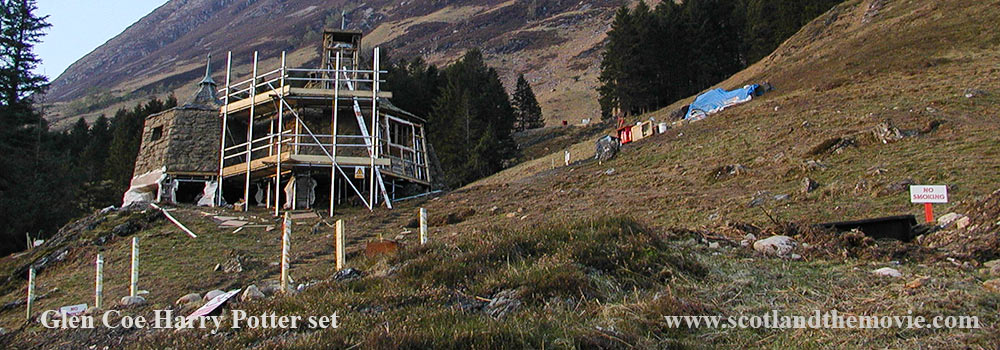 Hagrid's Hut set from Harry Potter and the Prisoner of Azkaban in Glen Coe, April 2003